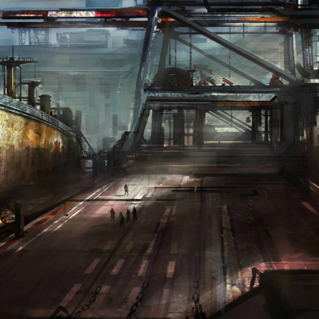 Старый корабль в ремонтном доке