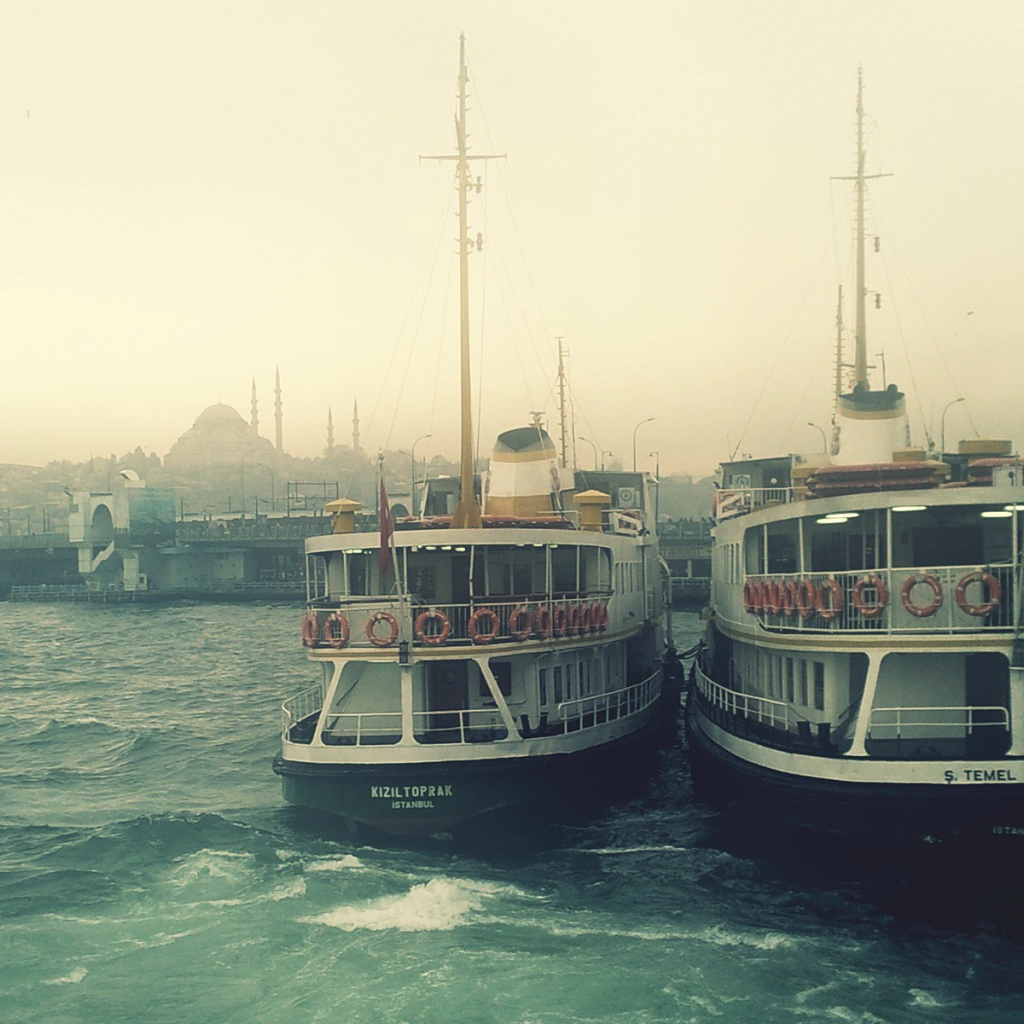 Два прогулочных корабля пришвартованы друг к другу