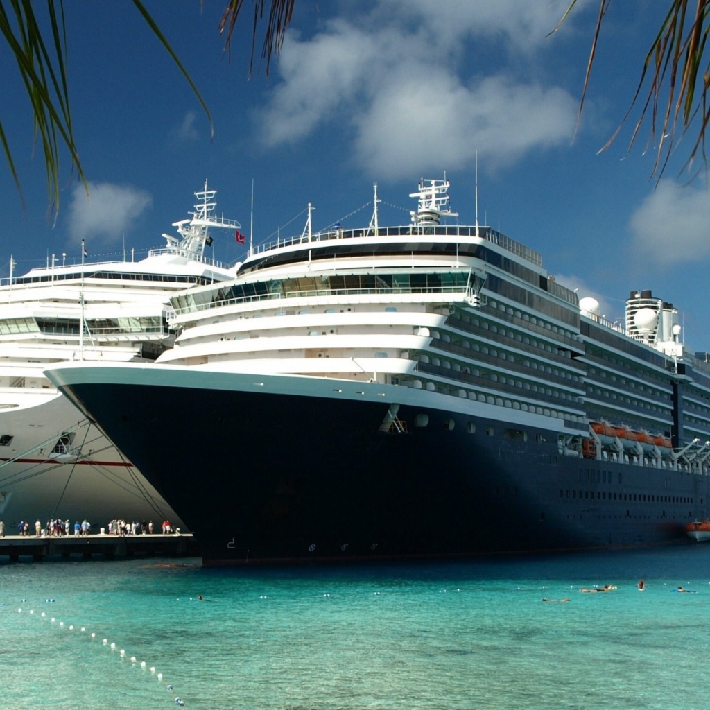 Белый и черный лайнеры в тропиках