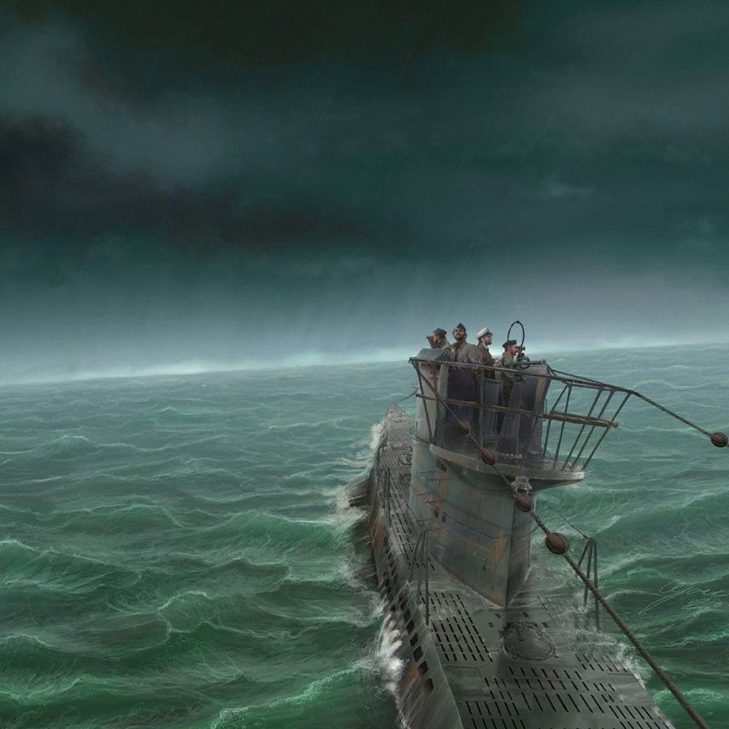 Люди на подводной лодке