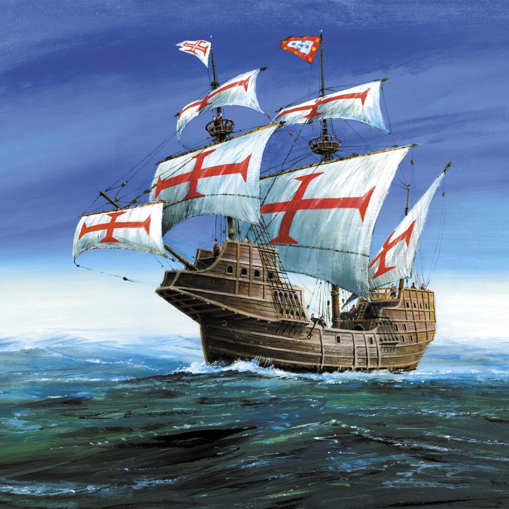Парусный корабль с крестами