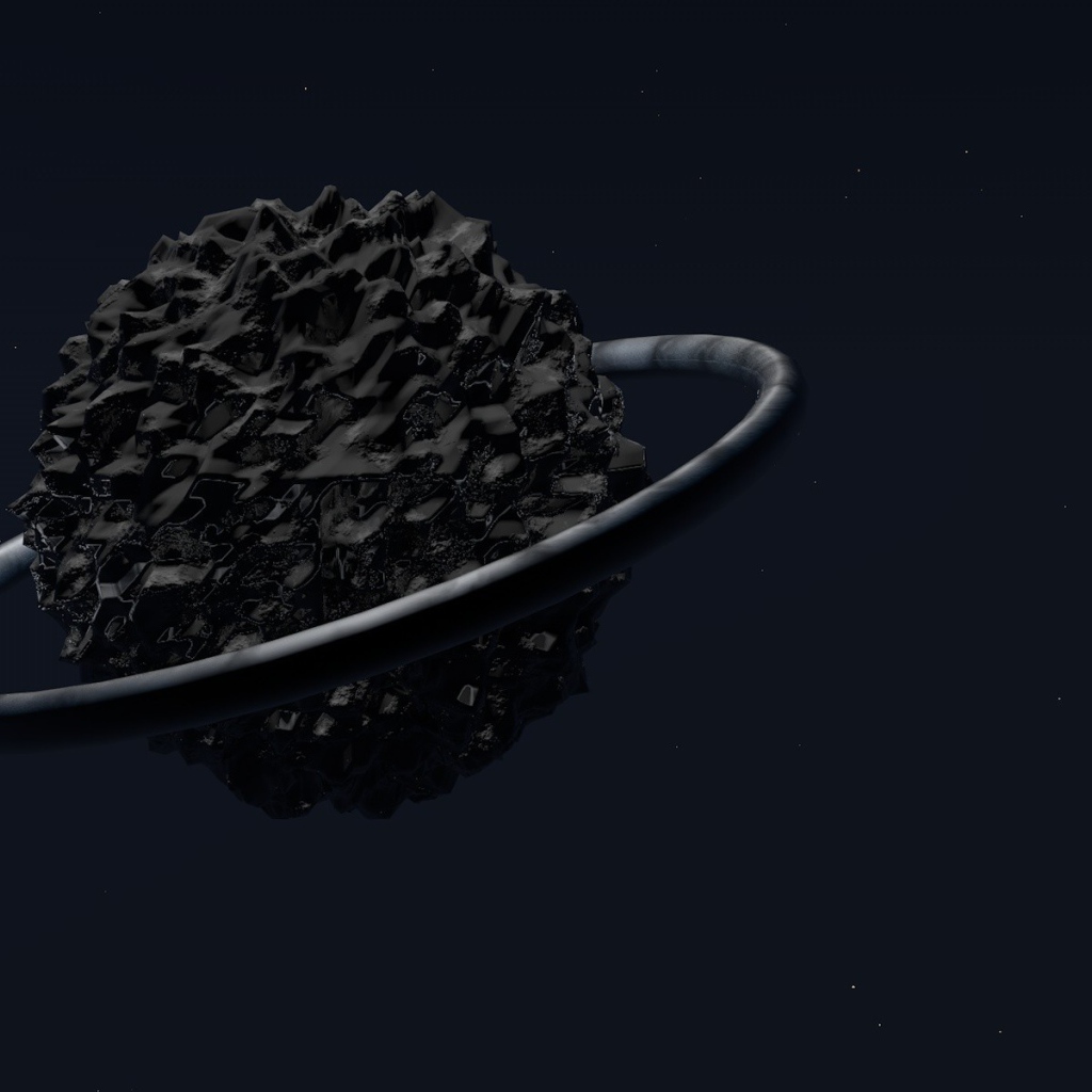 3Д модель планеты с кольцом