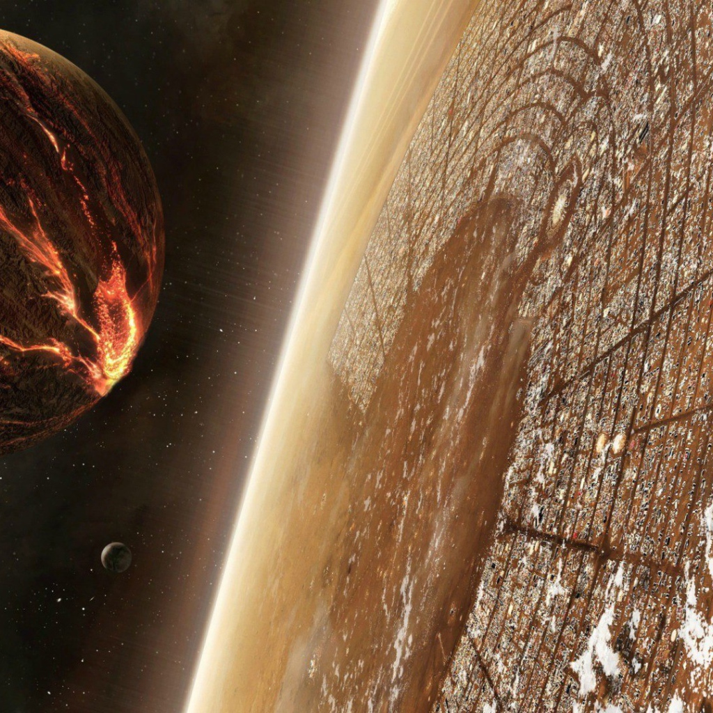 Огромный город на планете