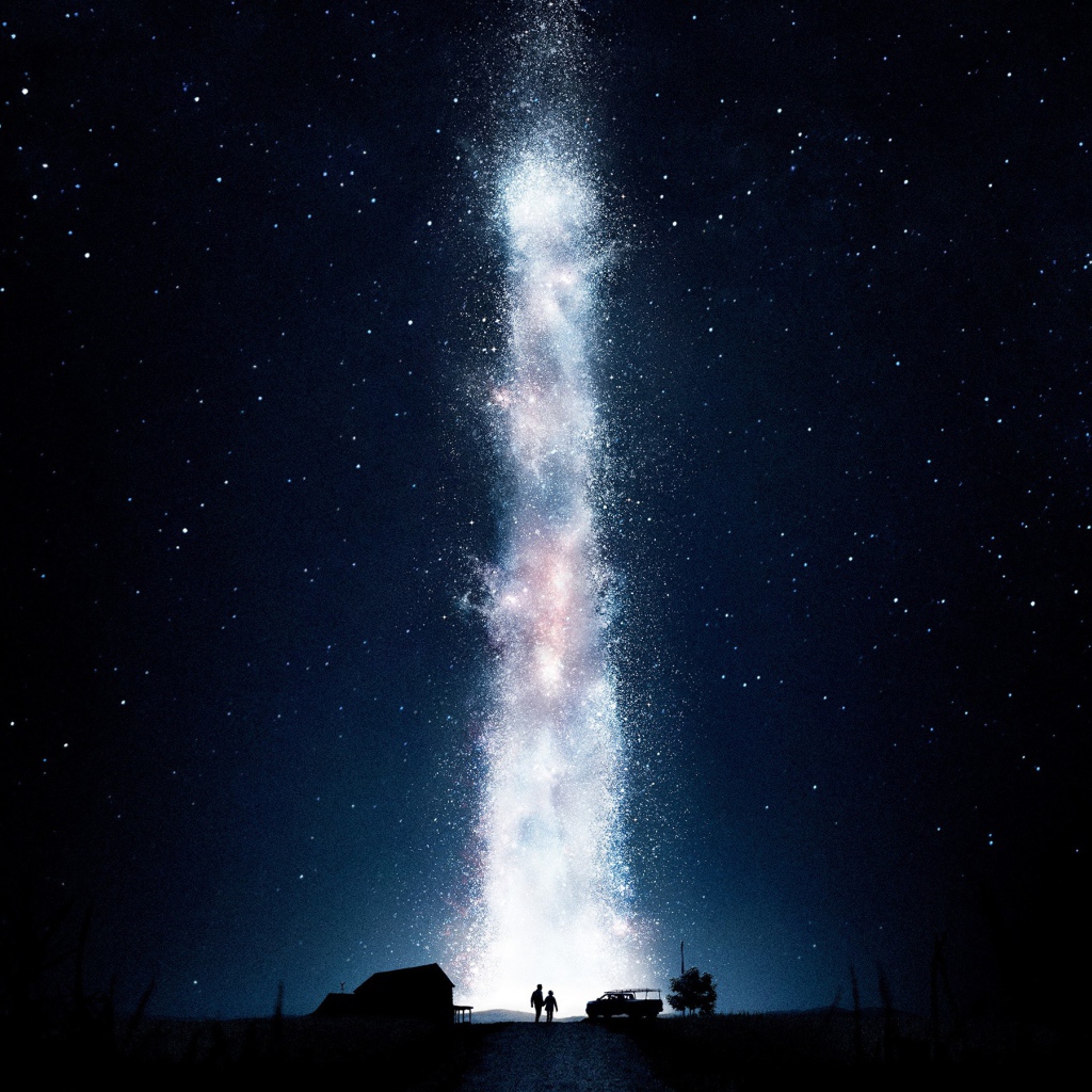 Столб из звезд в небе