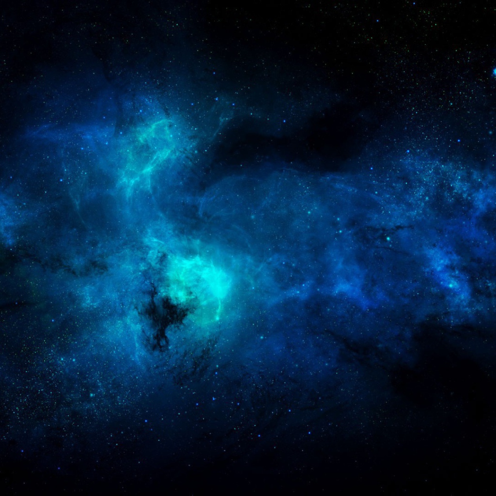 Голубая туманность на краю вселенной