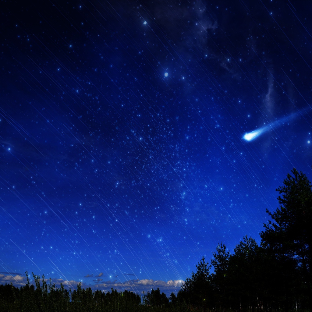 Комета на звездном небе