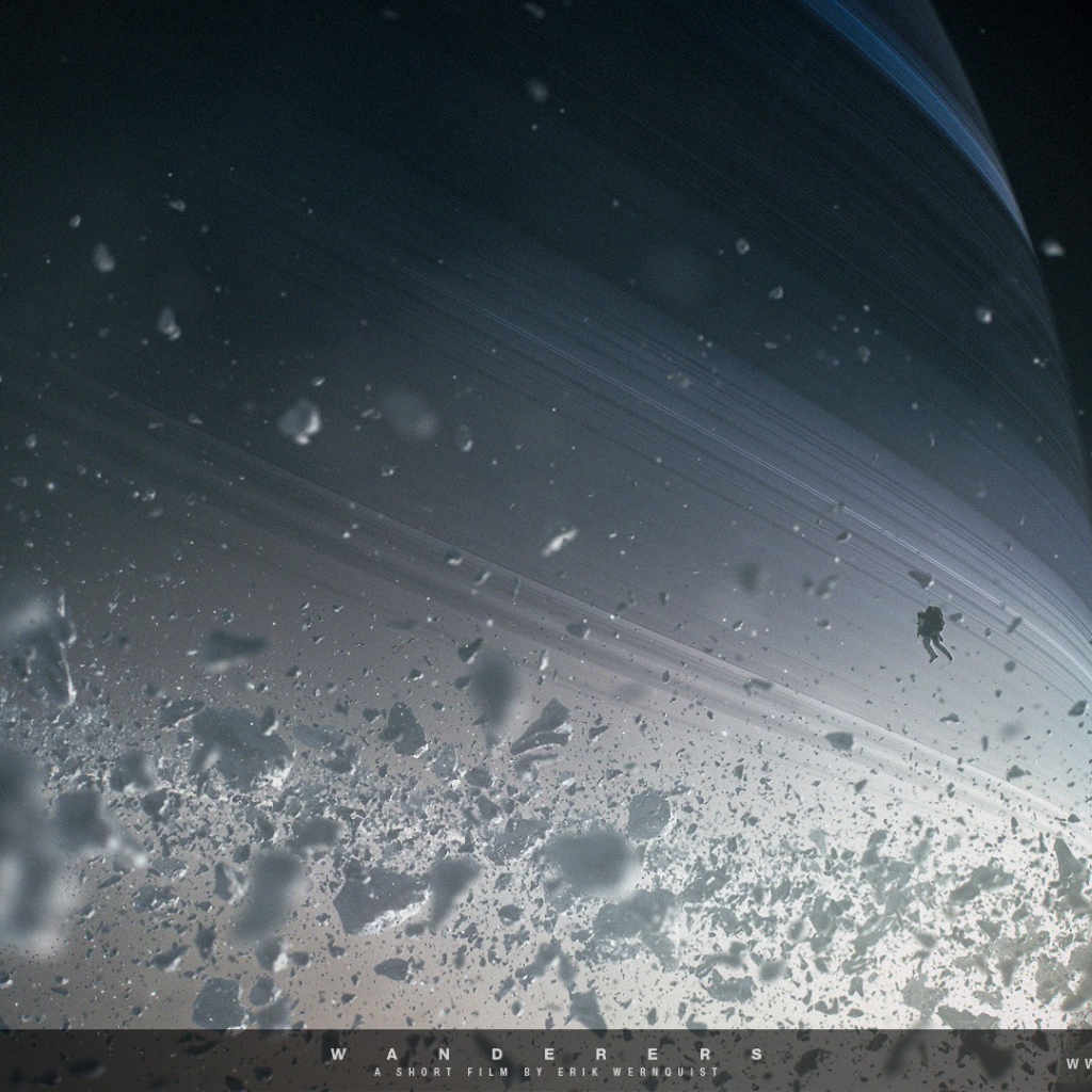 Космонавт среди камней на орбите Сатурна, фильм Wanderers