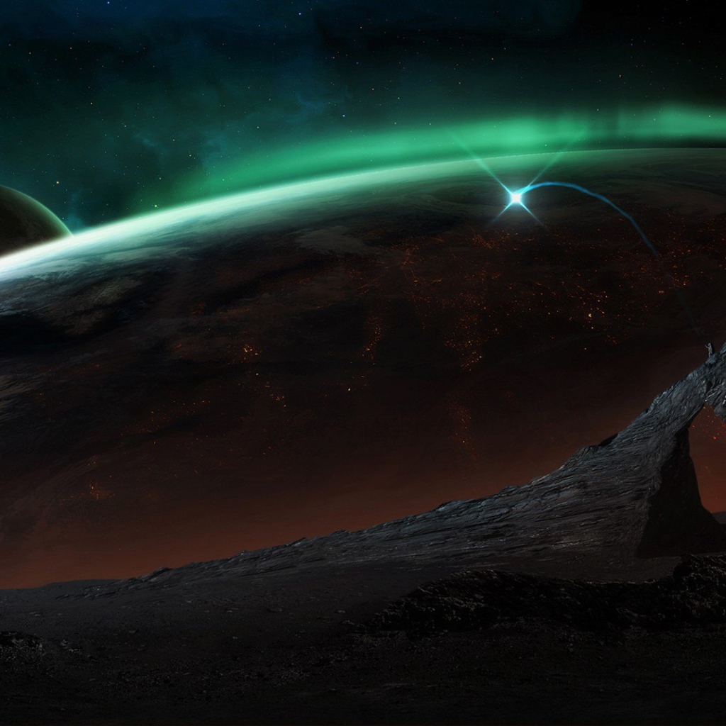 Вспышка на поверхности планеты