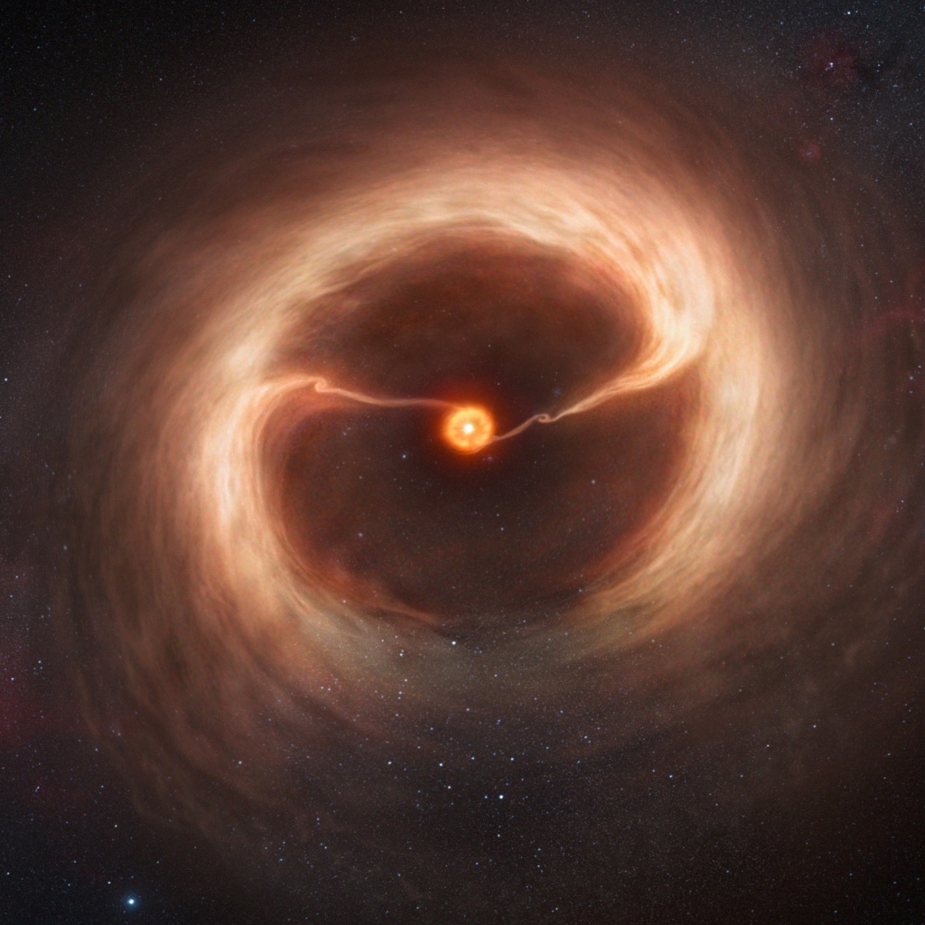 Галактическая линза в космосе