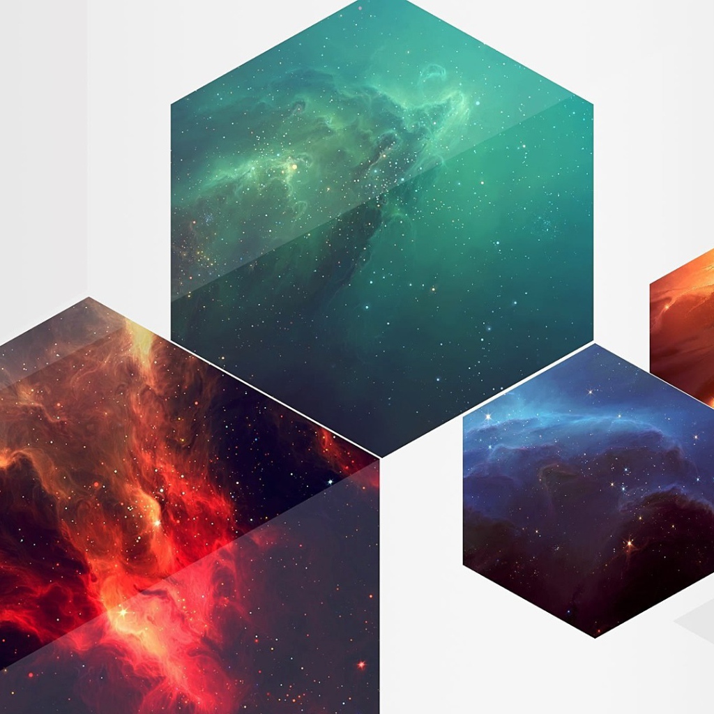 Галактики в шестиугольниках