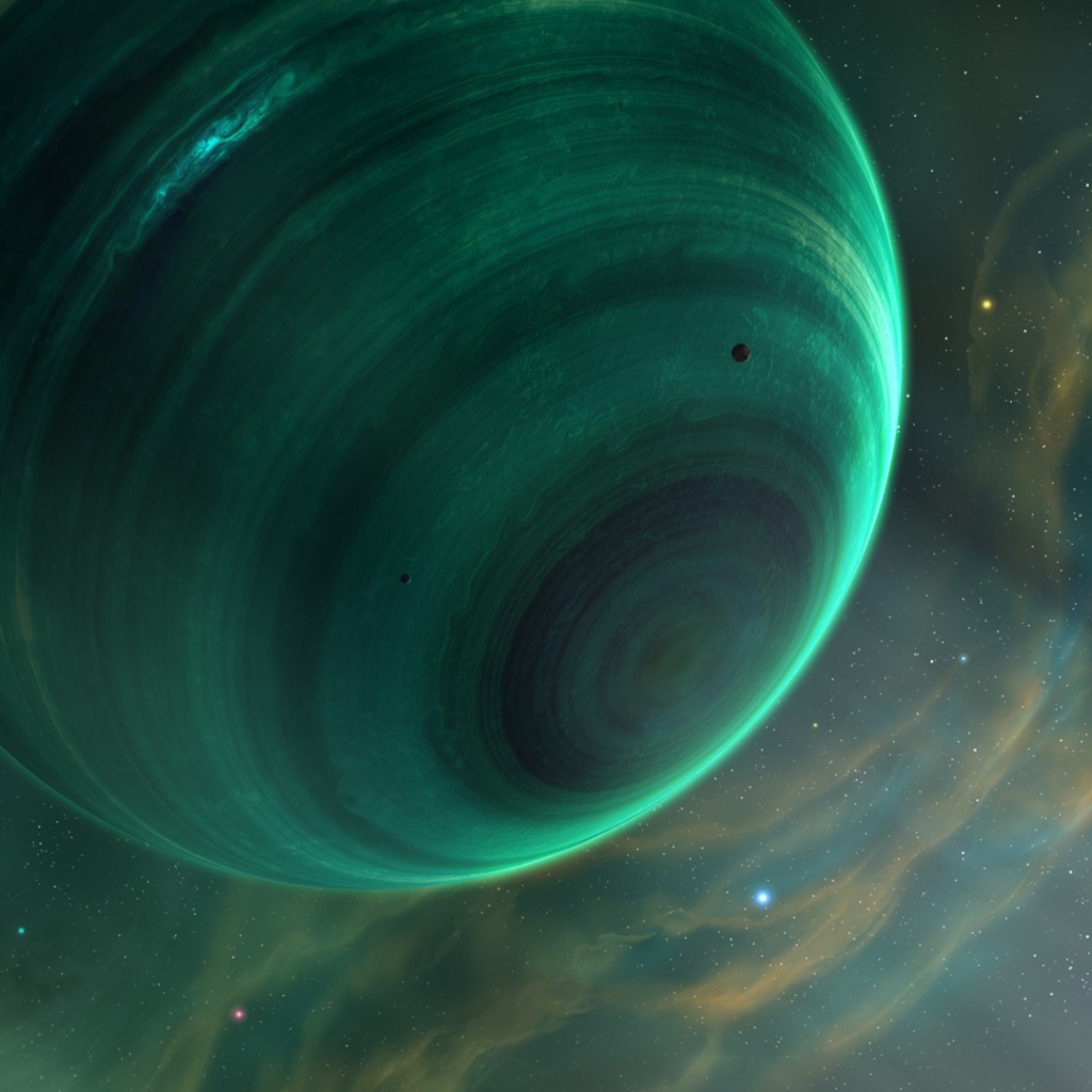 Быстрое вращение зеленой планеты