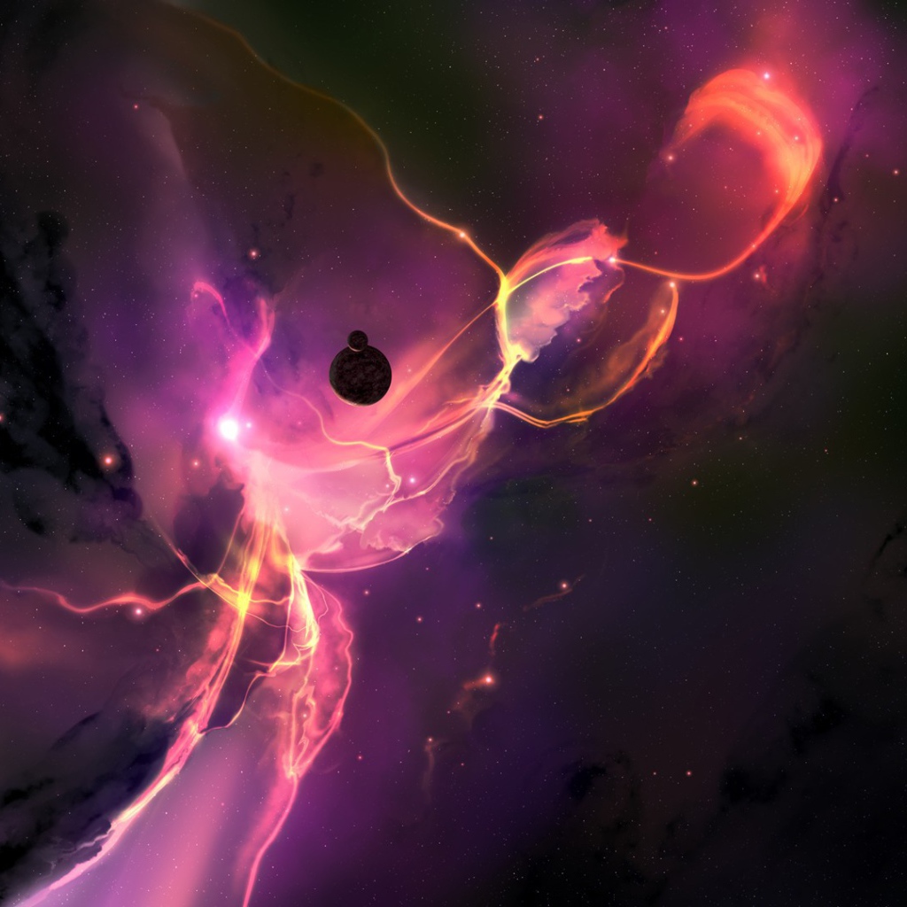 Splash of pink space plasma