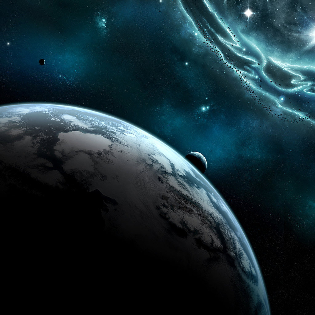 Звездная система с планетами и спутниками