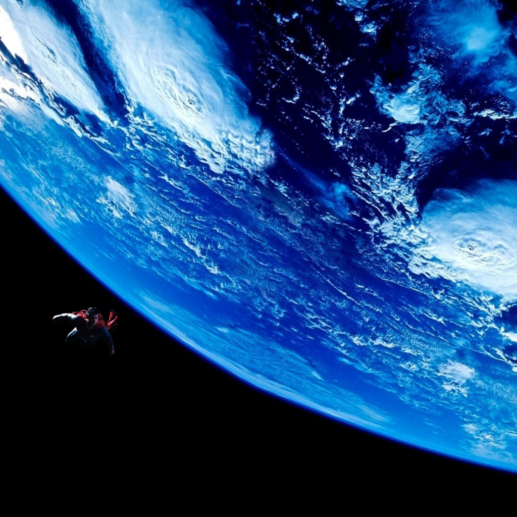 Супермен облетает Землю