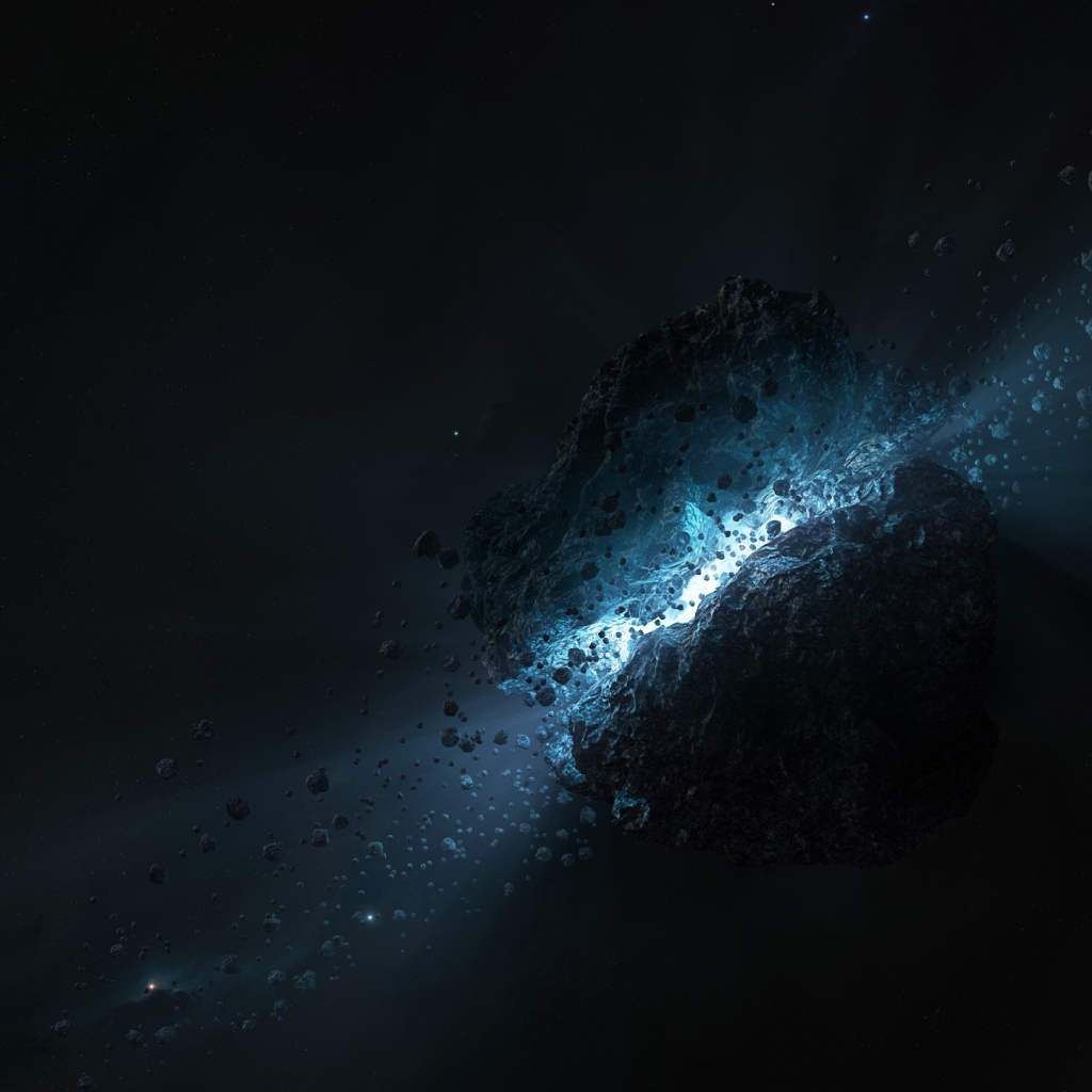 Свет внутри черного астероида