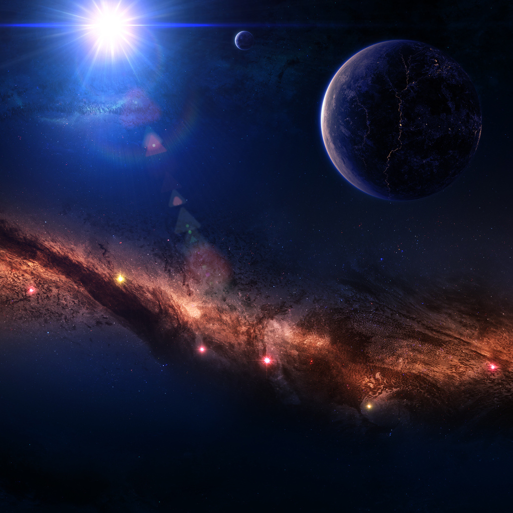 Свет звезд в туманности