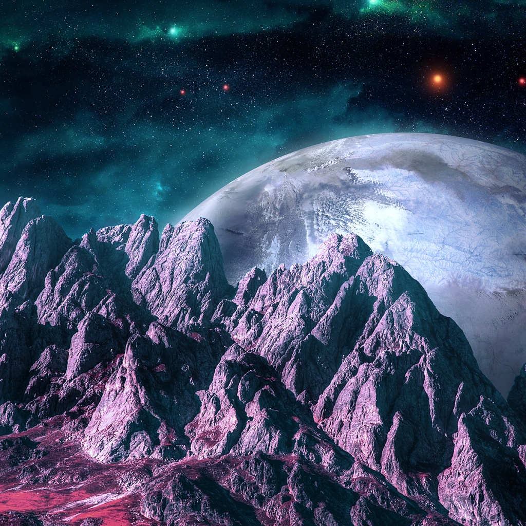 Горный ландшафт планеты