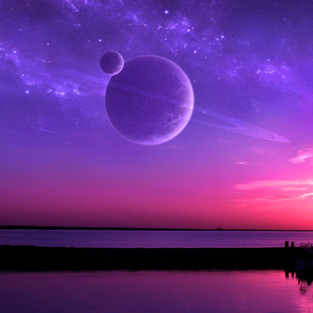 Планета Сатурн в небе