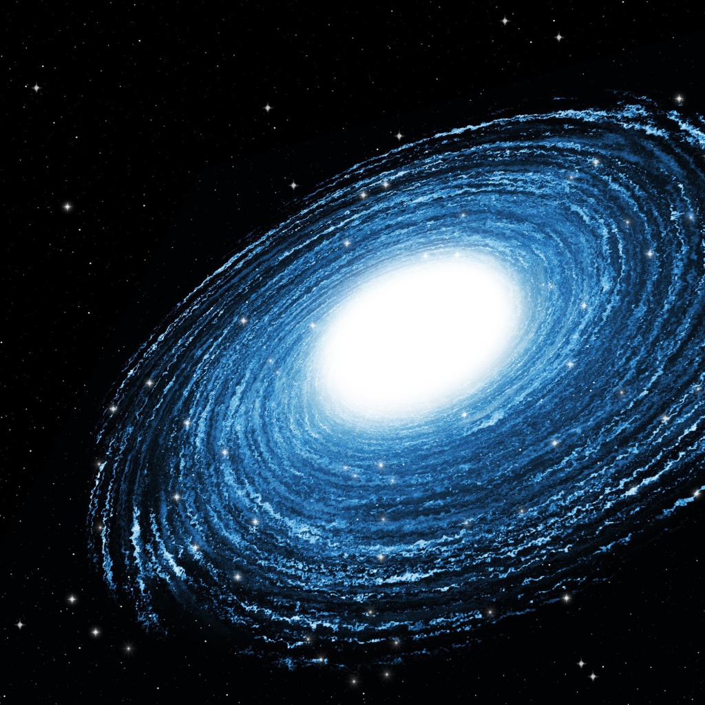 Быстрое вращение голубой галактики