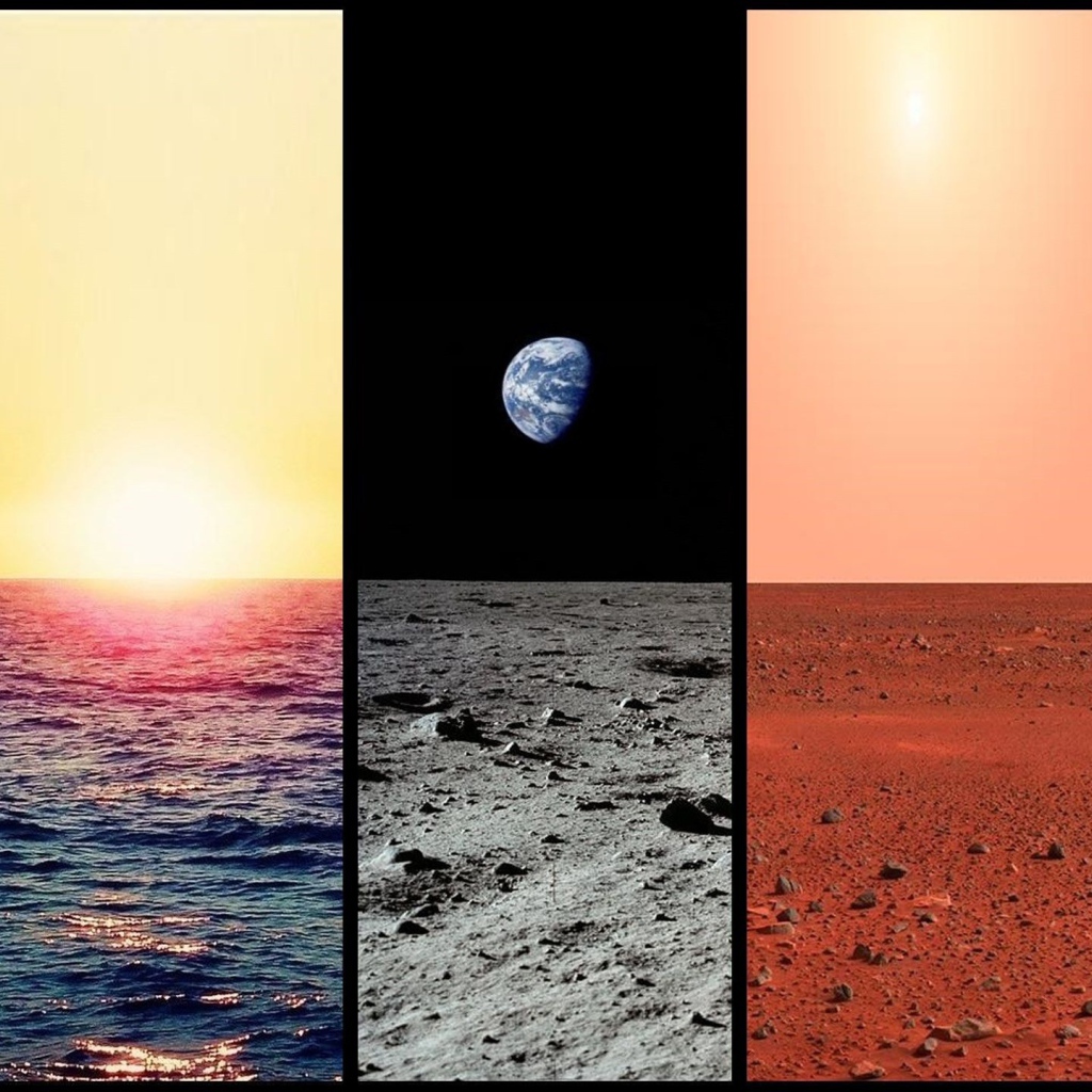 Виды снятые луноходом и марсоходом