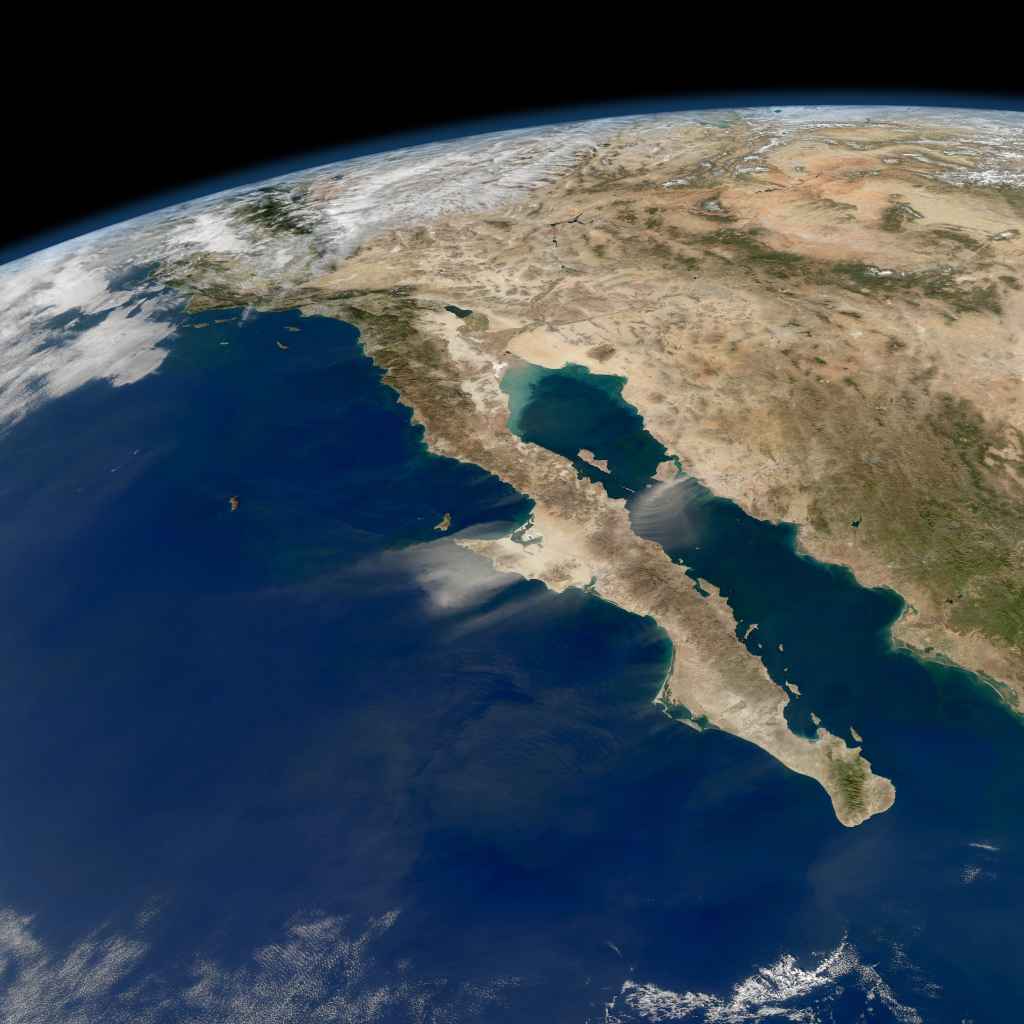 Вид на Калифорнию из космоса