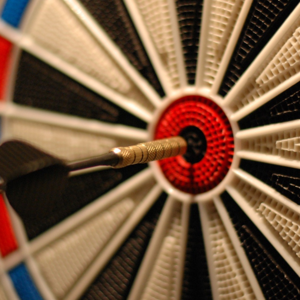 Дротик попал точно в цель