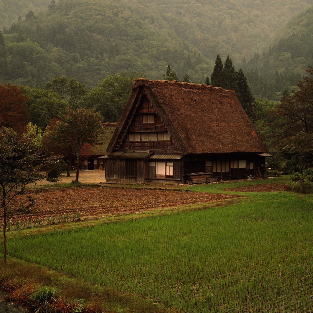 Деревенский дом среди гор