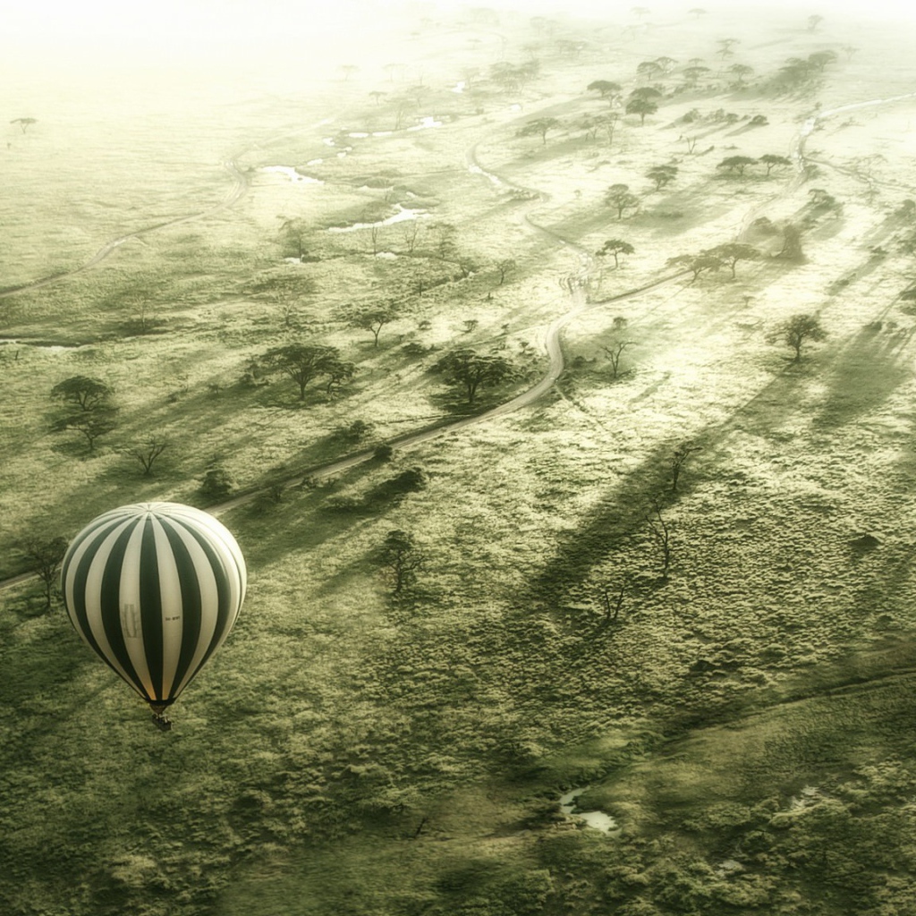 Полет на воздушном шаре, Серенгети Африка