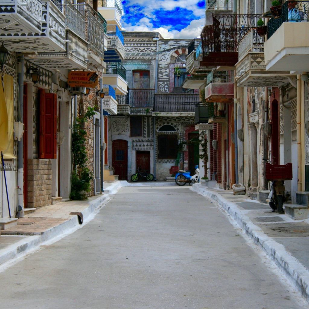 Улочка на острове Хиос, Греция
