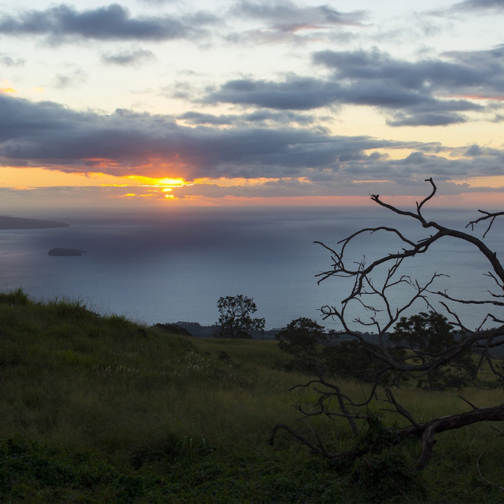 Закат над морем, Гавайи