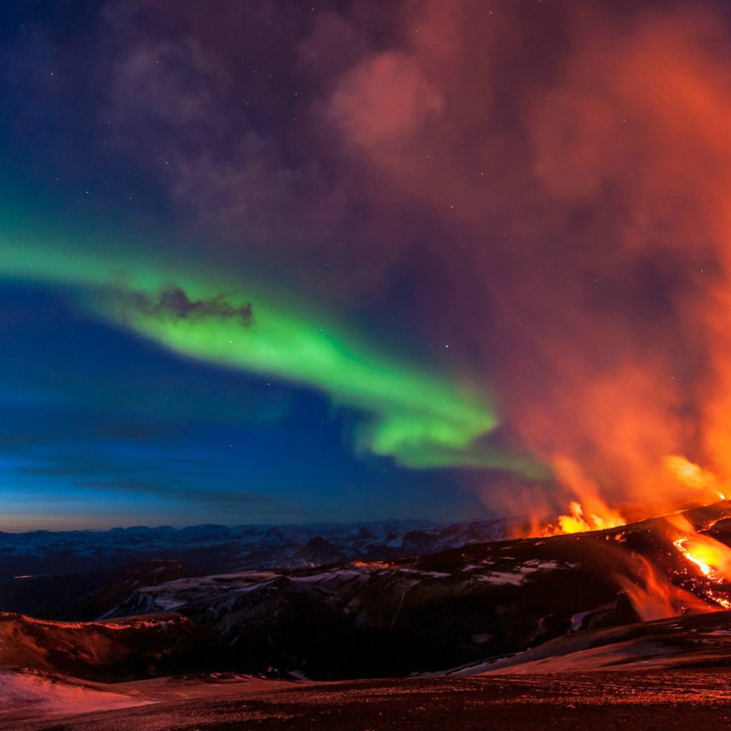 Извержение вулкана в Исландии