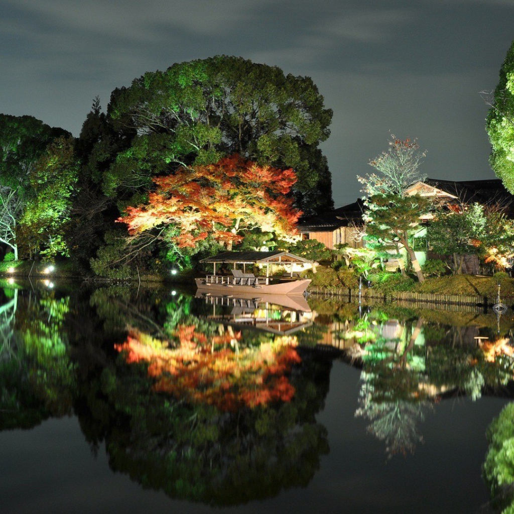 Вечерний пейзаж в Японии