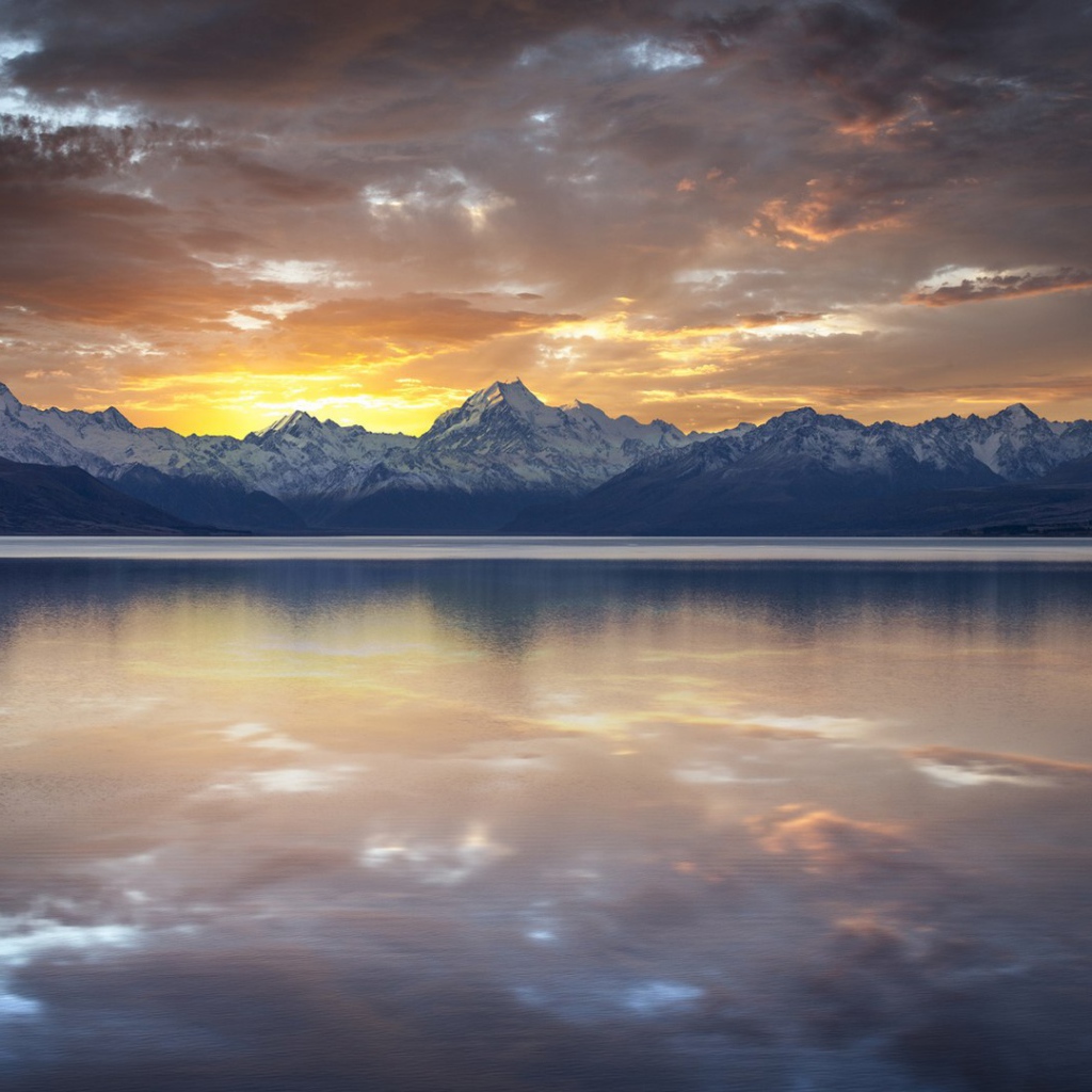 Озеро Пукаки в Новой Зеландии