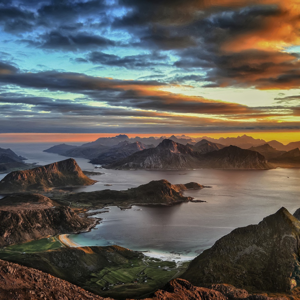 Прекрасный вид на Лофотенские острова, Норвегия
