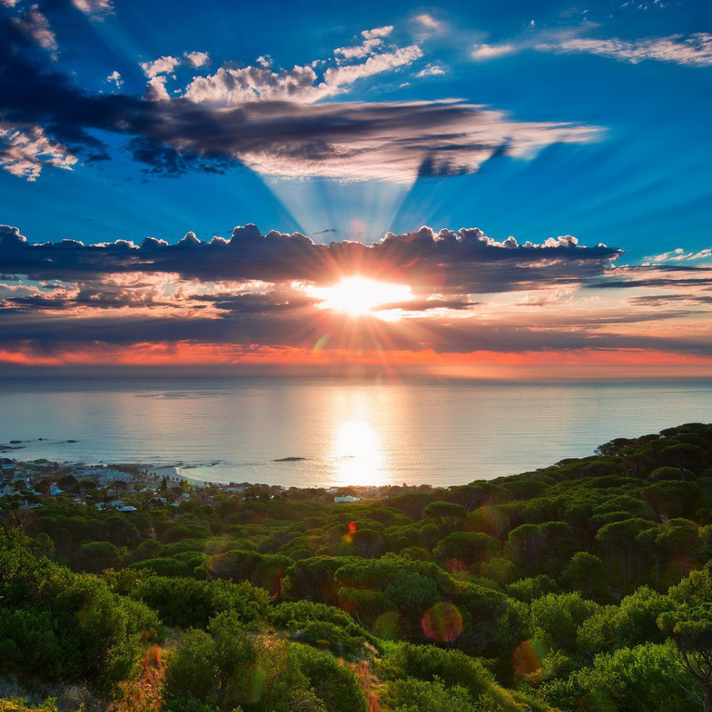 Красивый закат в ЮАР