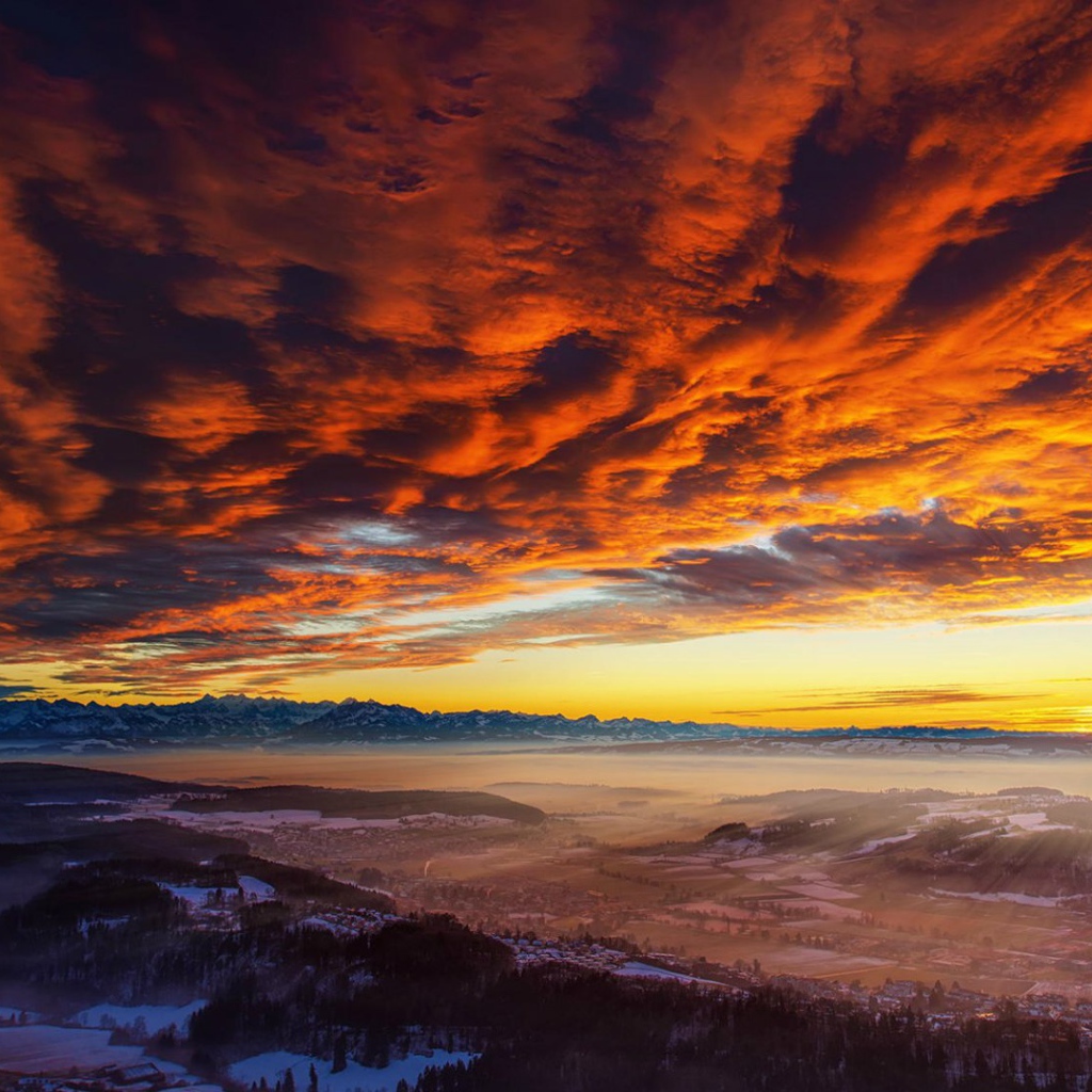 Горный пейзаж в Швейцарии