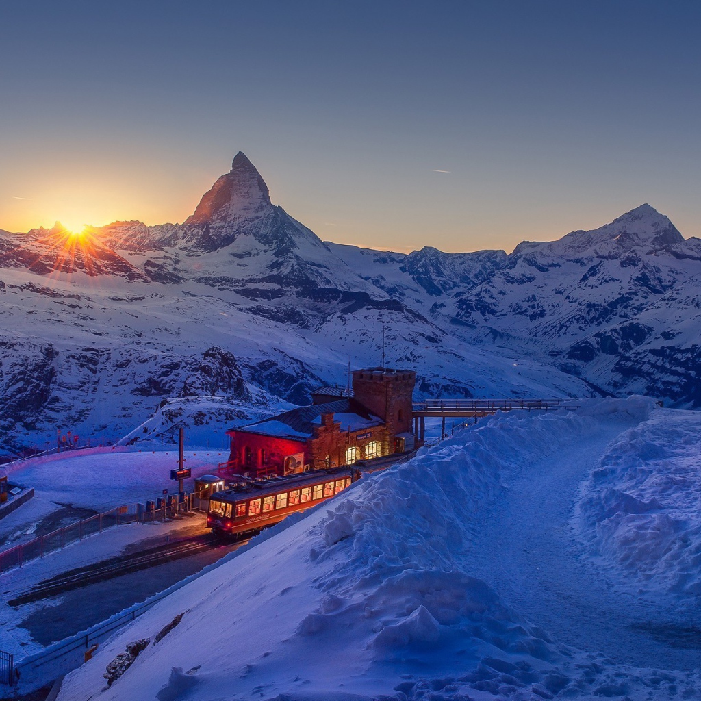 Железнодорожная станция в Швейцарии