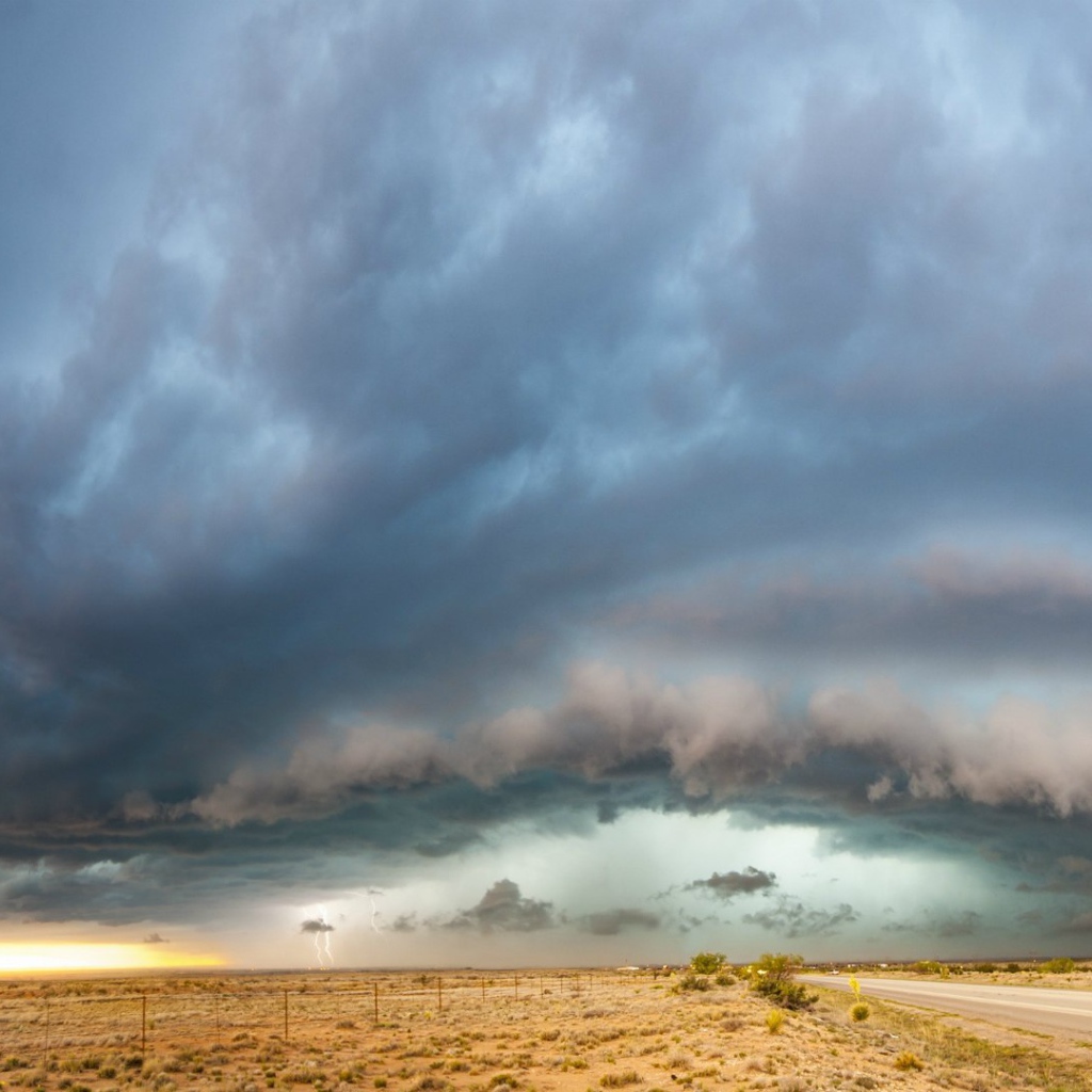Буря в пустыне. Штат Нью-Мексико, США