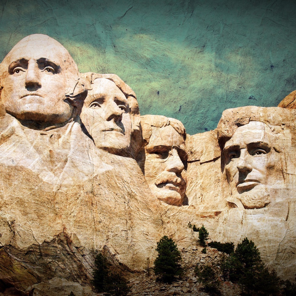 Лица президентов на горе Рашмор, США