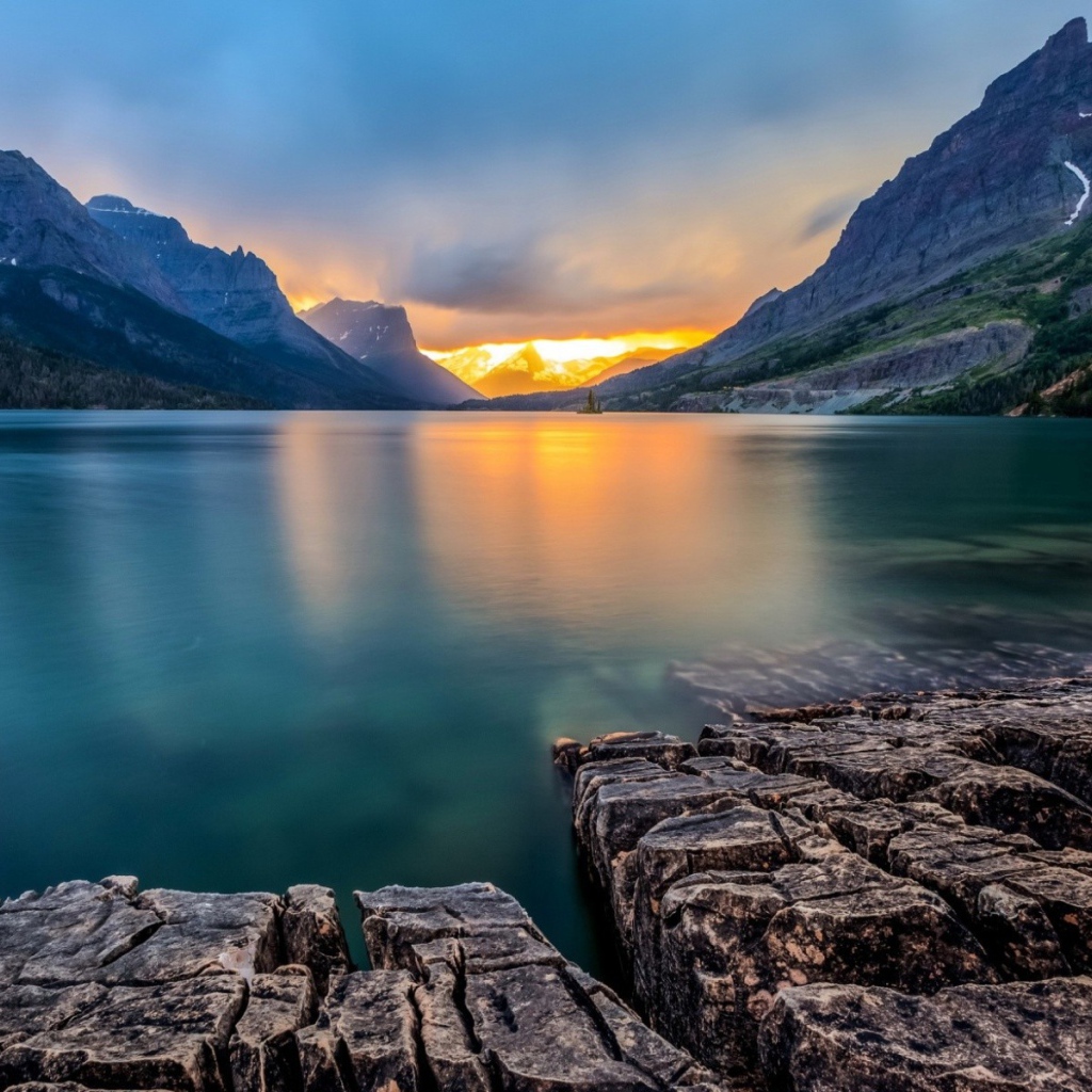 Озеро Святой Марии в Монтане, США