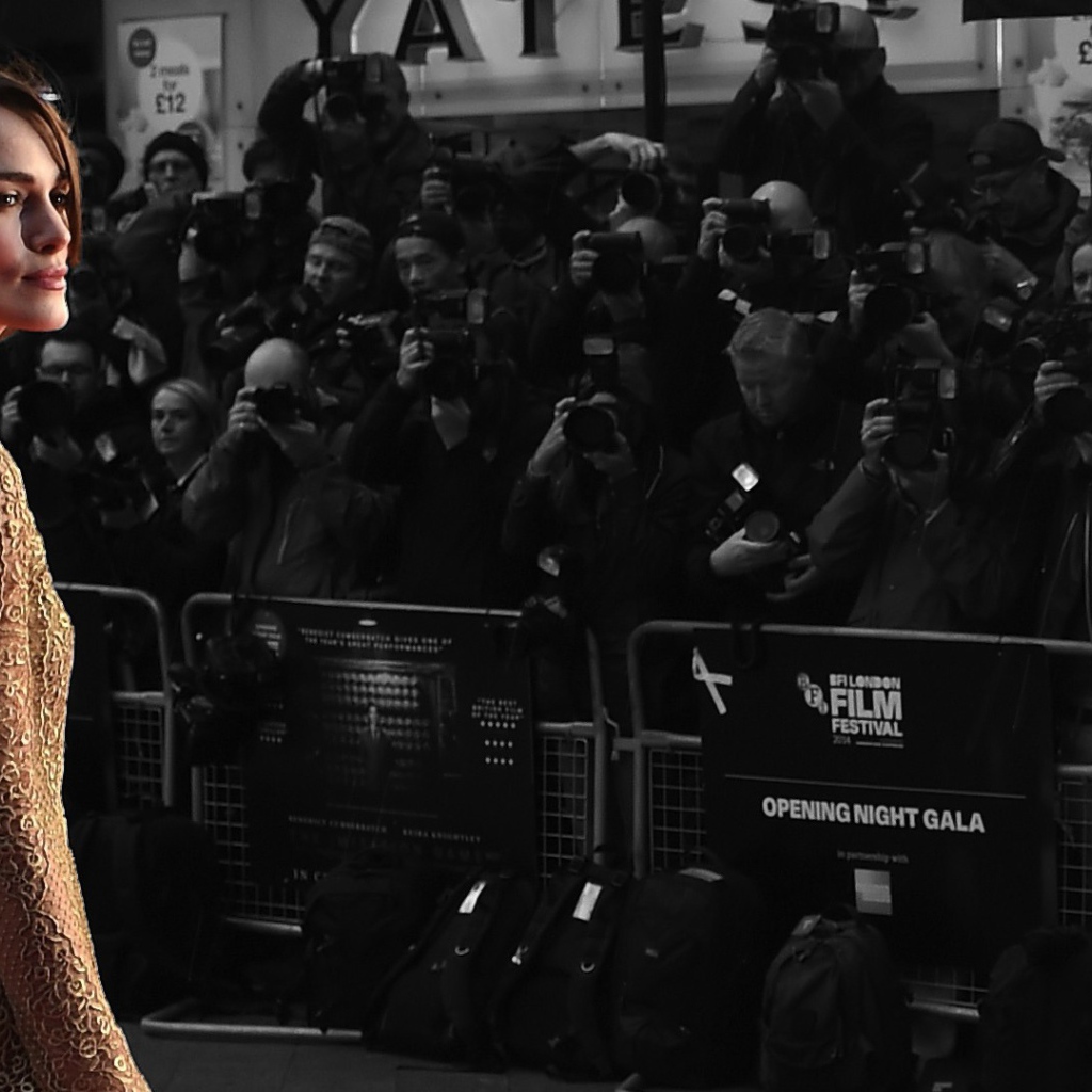 Актриса Кира Найтли перед журналистами