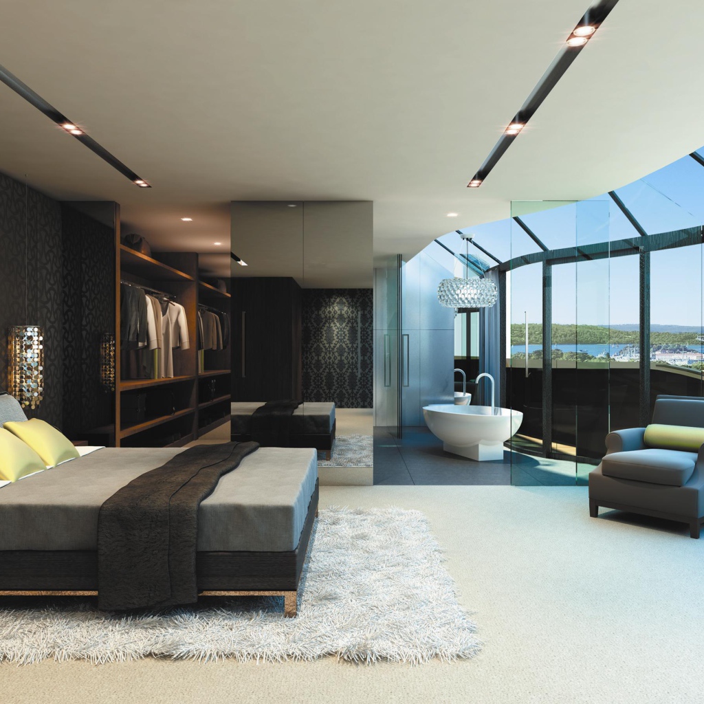 Квартира со стеклянными дверями