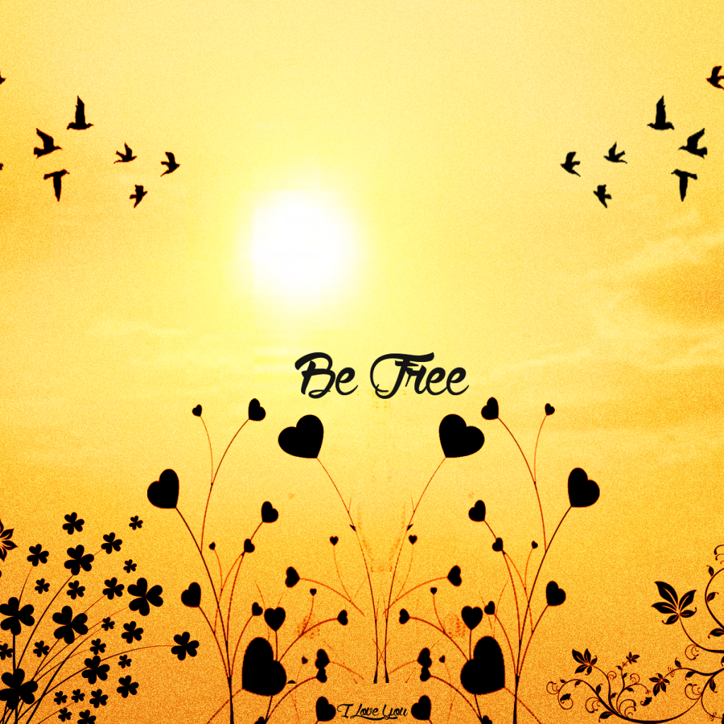 Будь свободен, желтый фон