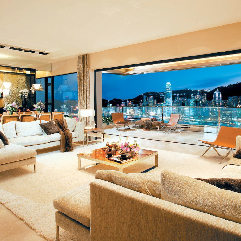 Гостиная в квартире в стиле люкс