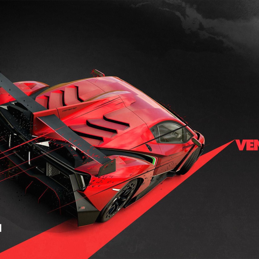 Красный спортивный Ламборгини в игре Driveclub