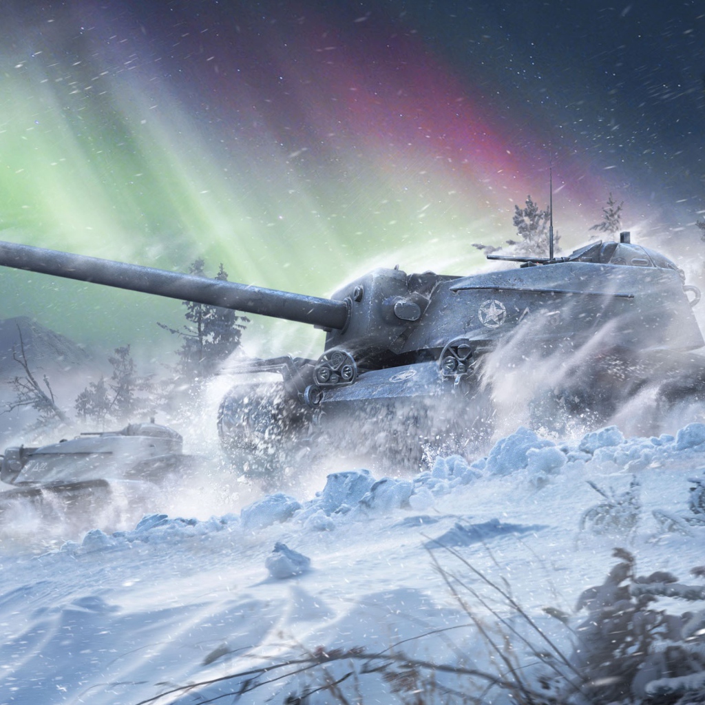 Tanks under the northern lights, the game World of Tanks