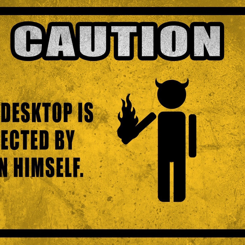 Этот рабочий стол охраняет сам Сатана