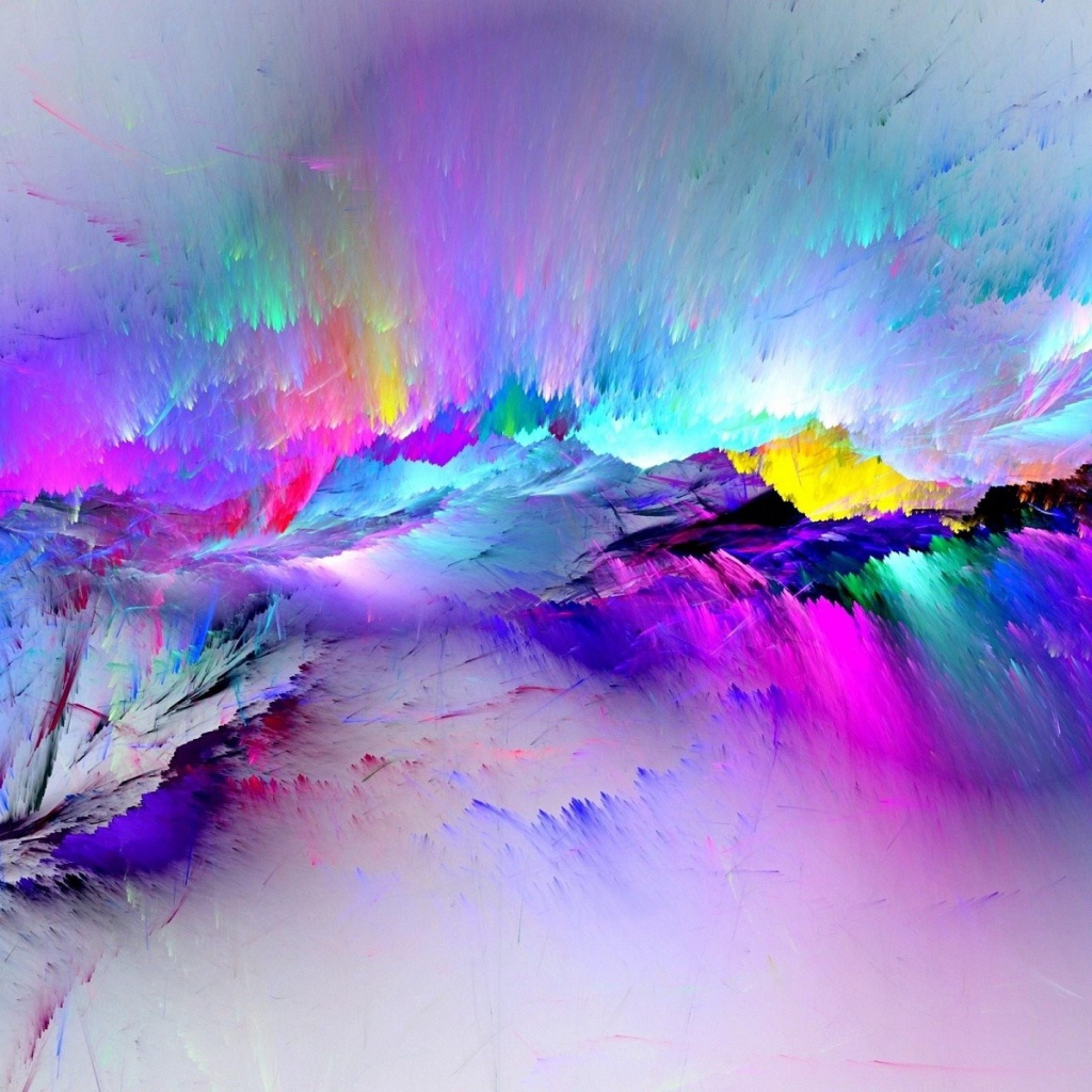 Абстрактные многоцветные штрихи 