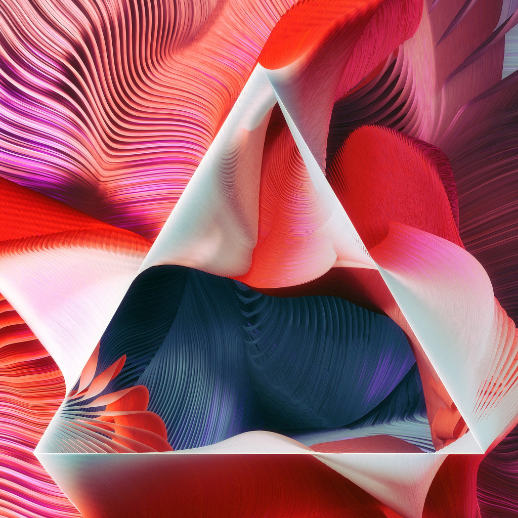 Абстрактный многоцветный треугольник 