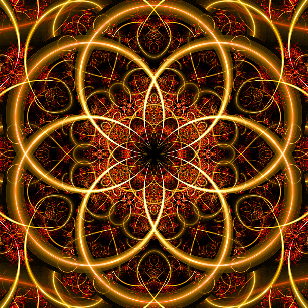 Абстрактный красно желтый рисунок 